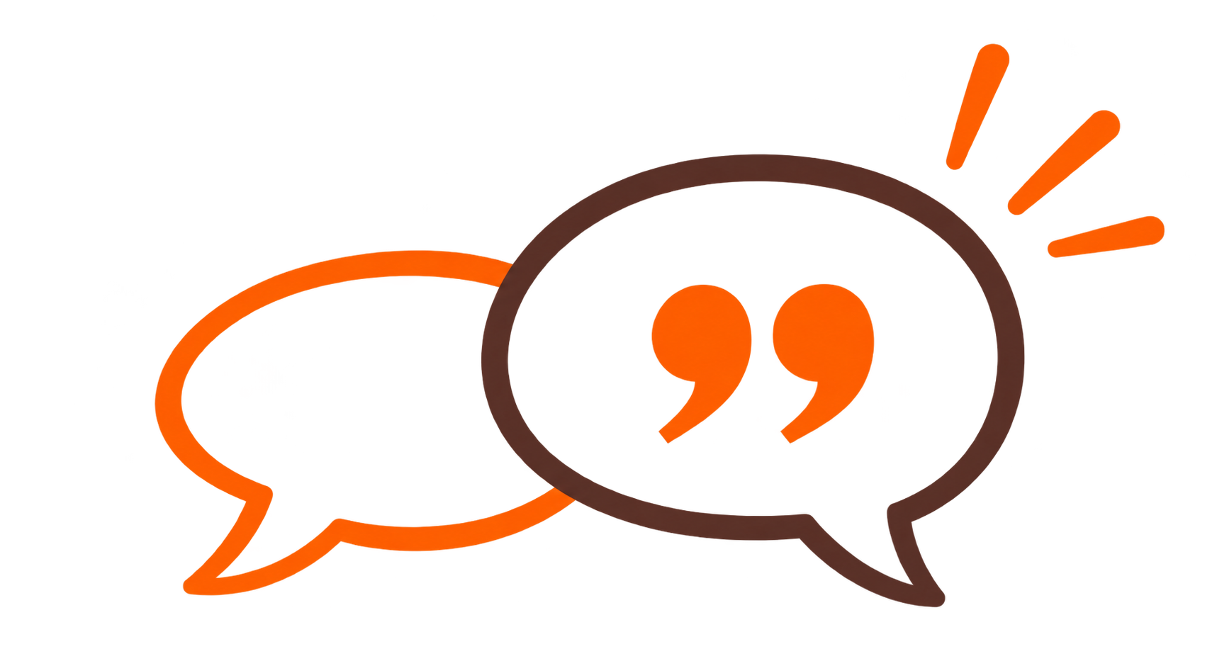 Bulles de dialogue orange et brunes Bulles de dialogues